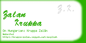 zalan kruppa business card